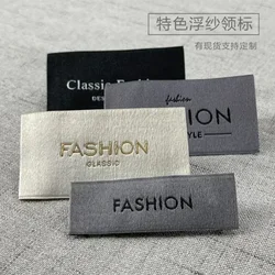 Calibrazione del collare di abbigliamento di fascia alta come marchio principale del marchio di abbigliamento speciale spot personalizzato ad alta densità marchio di tessuto generale