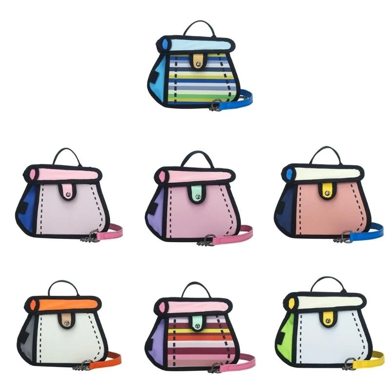 

H3CB Creative 2d Cartoon Cressbody Bag с цепным плечевым ремнем повседневная сумочка для плеча для разного случая