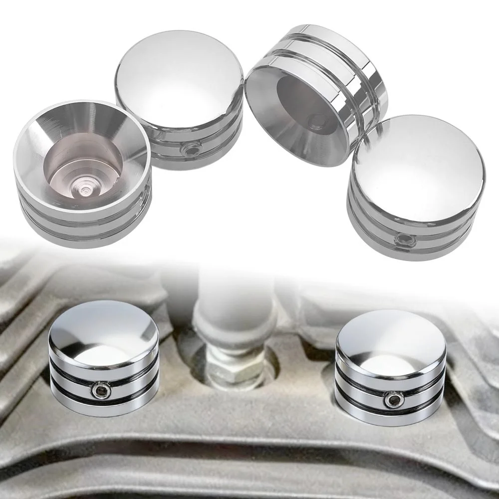 4 PCS Head Bolt/Nut Covers Fit For Harley all Twin Cam models 1999-Later Big Twin 1340 Evo all  Models 1985-1999 Accessories