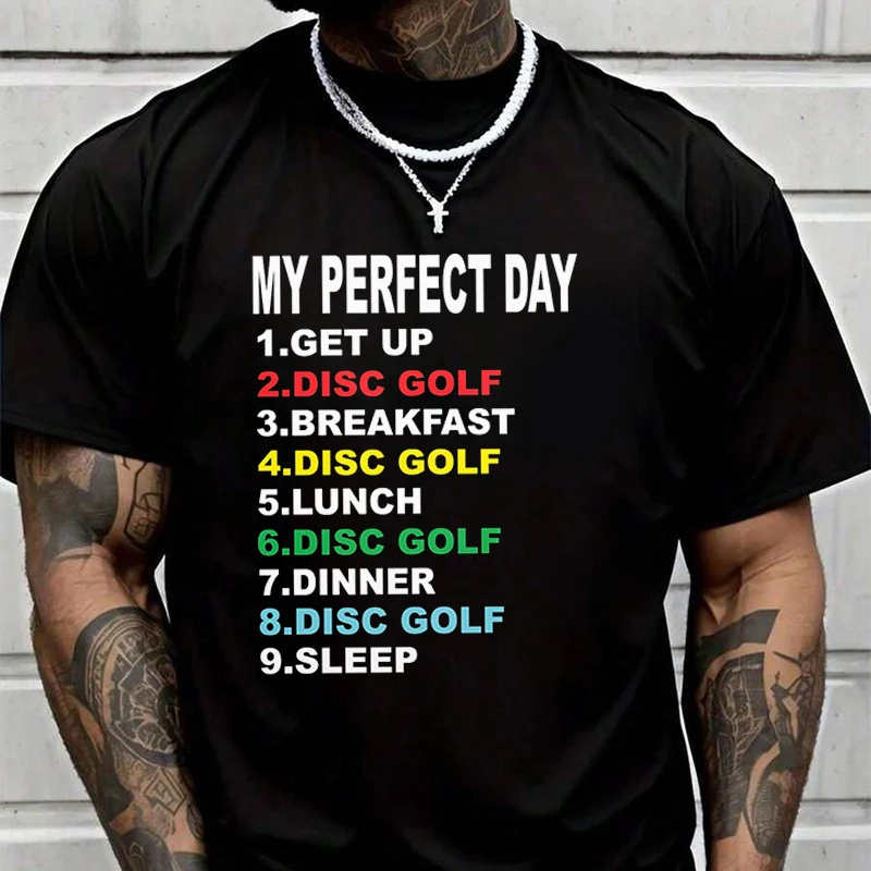 

Men Women Moto My Perfect Tag Disc Golf T Shirt Clothing Casual Tees T-Shirt Hip Hop Tshirt Streetwear