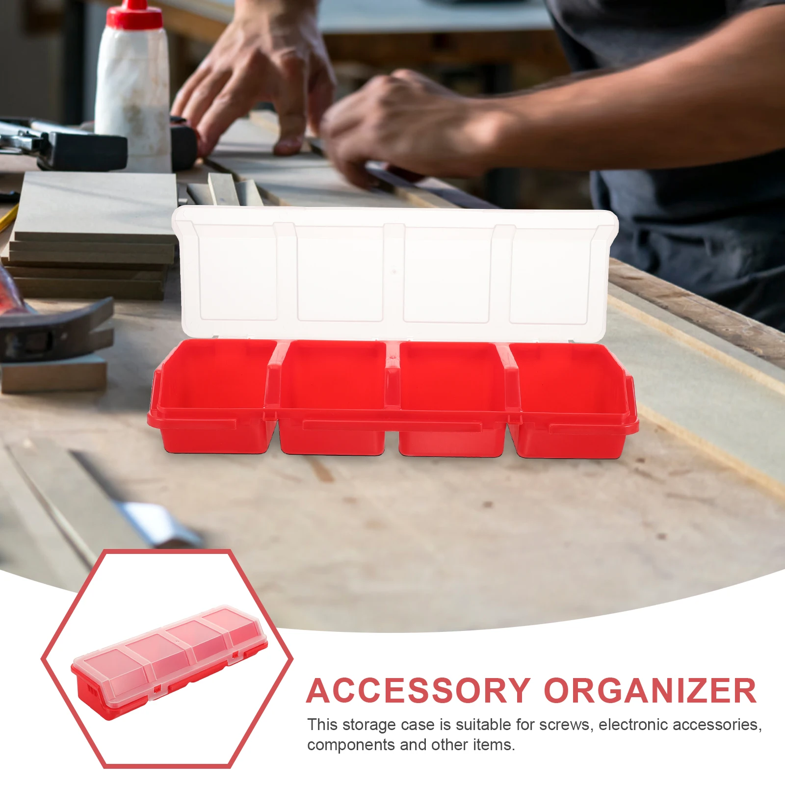 

s Screw Parts Box Storage ganizer Tool Boxes Bead Containers Red High Hardness Plastic Durable Home DIY Workshop Factory