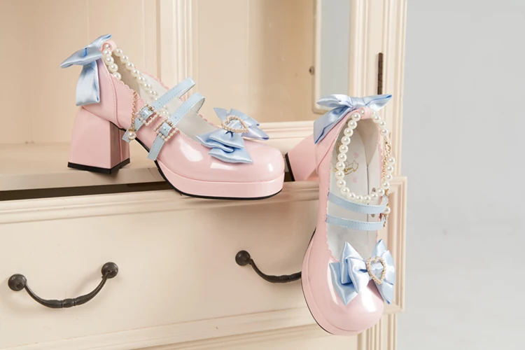 Lolita shoes new Japanese cute round toe Lolita shoes single shoes for women
