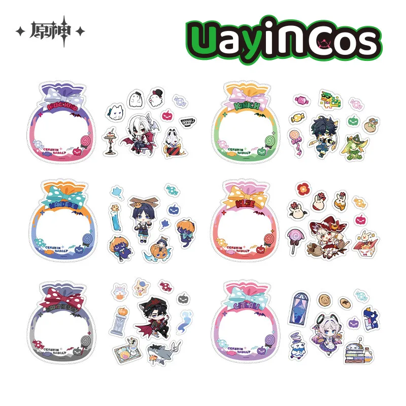 

Original Sticker Genshin Impact Wanderer Wriothesley Arlecchino Sticker Set Twilight Whimsy Ornament Doll Accessories Anime Toy