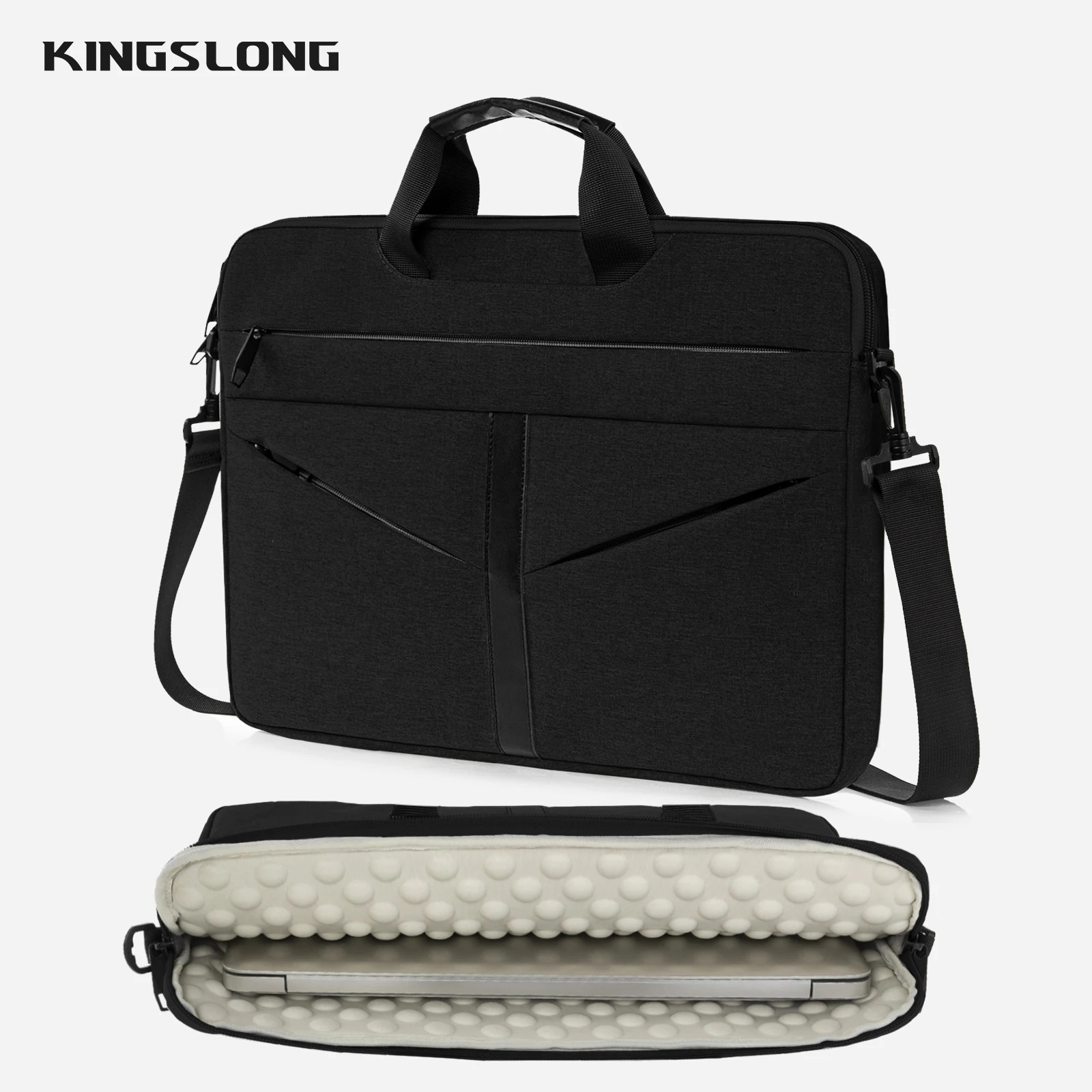 

KINGSLONG Laptop Bag Upgrade Buffer Sponge Pad handbag Notebook for 15.6 17 inch Macbook Air Pro HP Huawei Asus Dell