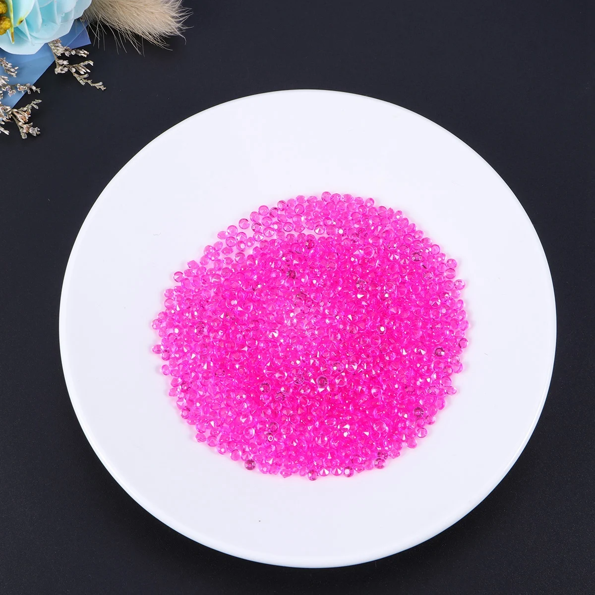 

1000pcs Acrylic Drilling Crystals Vase Decorations Blue Rhinestones Craft Accessories DIY Wedding Party Bridal Scatter Crafts