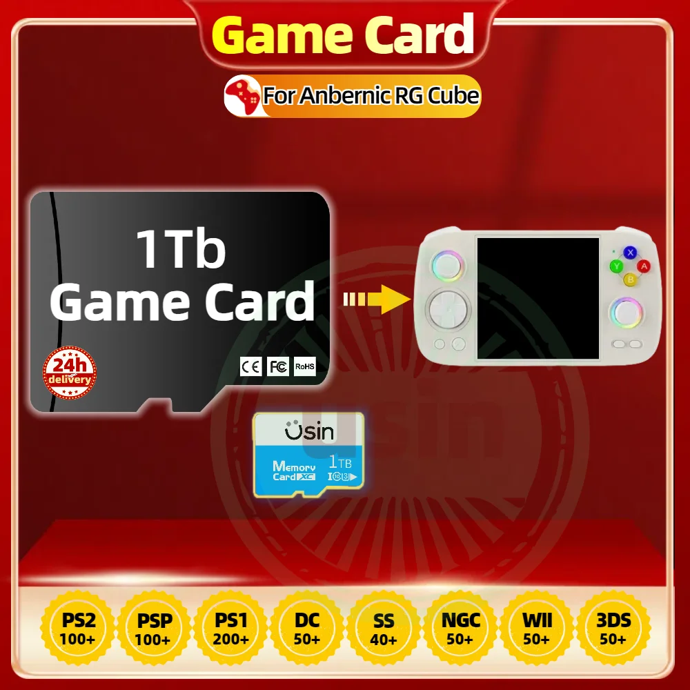 

TF Game Cards For Anbernic RG CUBE RGCUBE Android Gaming Console Retro Playstation PS2 PSP PS1 3DS Games SD Card 1TB 512G RG556