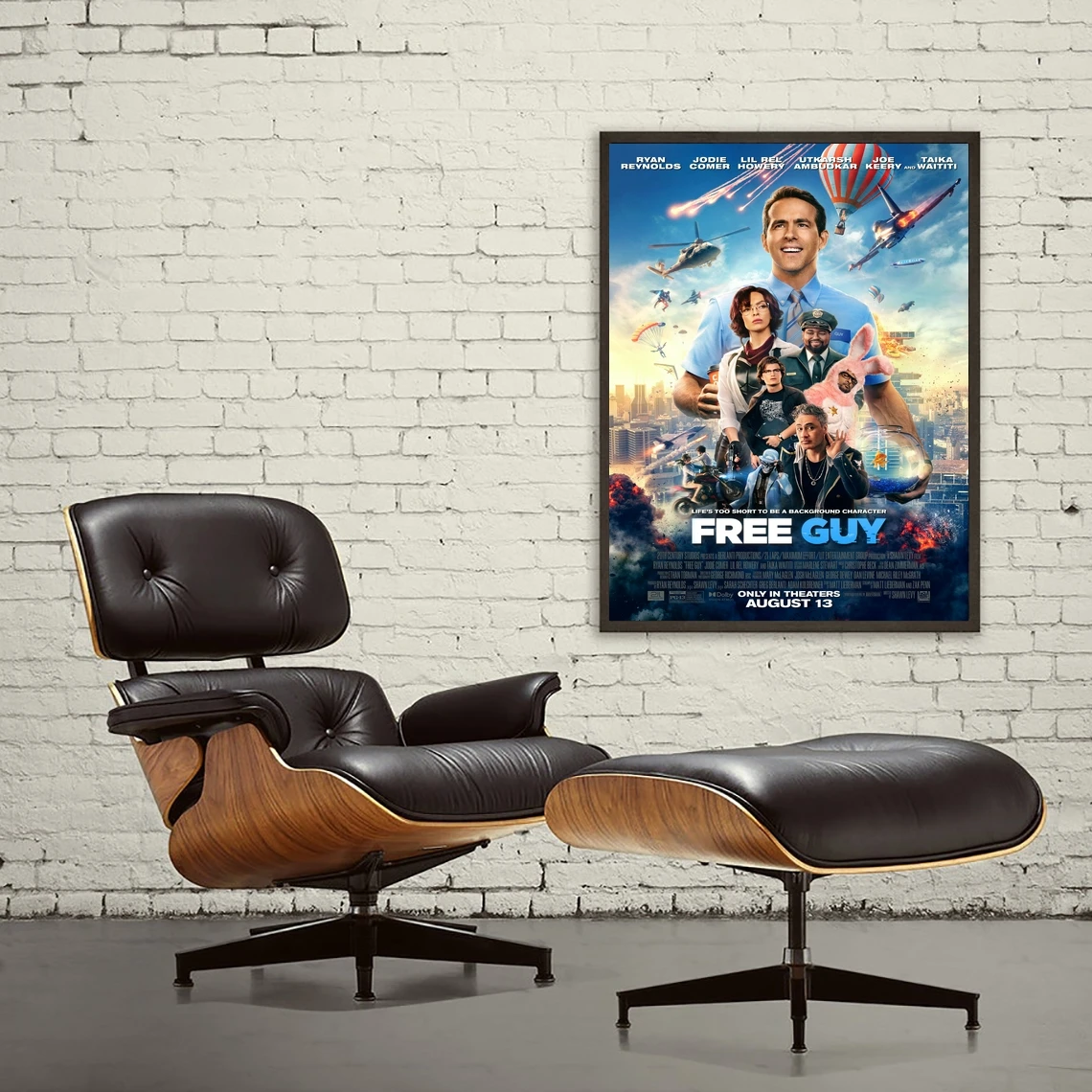 Free Guy Classic HD Movie Poster Canvas Art Print Home Decor Wall Painting ( No Frame )