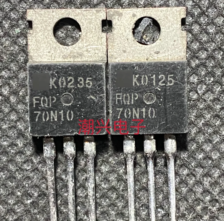 10pcs/1lot:Used FQP70N10 70A100V original imported disassembled high current MOSFET iron head TO-220