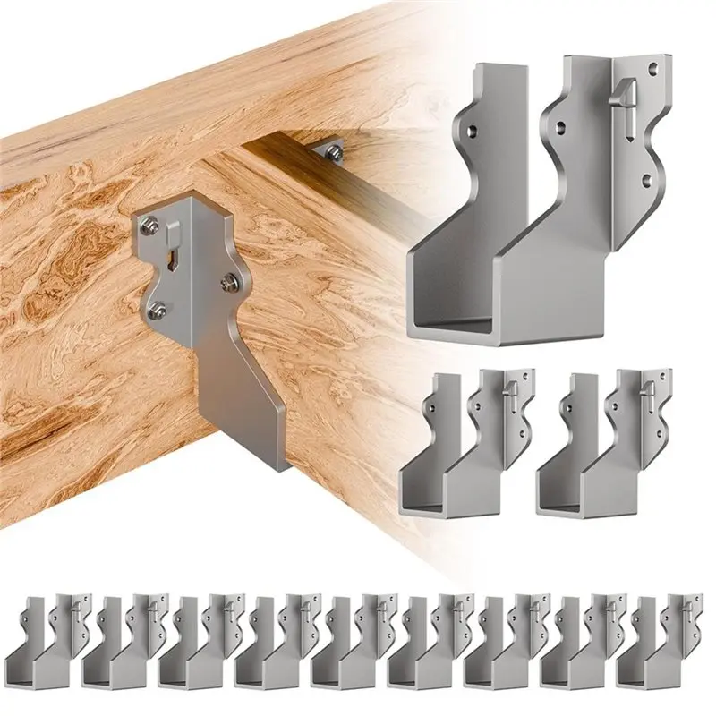 NEW HOT In Stock-Galvanized 14 Gauge For Rafter 12 Pcs Heavy Duty 2X4 Joist Hanger LU24 Face Mount For Hurricane Ties
