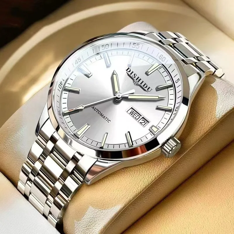 2024 Новые мужские часы из нержавеющей стали в деловом стиле, роскошные стразы, 40 мм, синее золото, кварцевые наручные часы Relogios Masculino