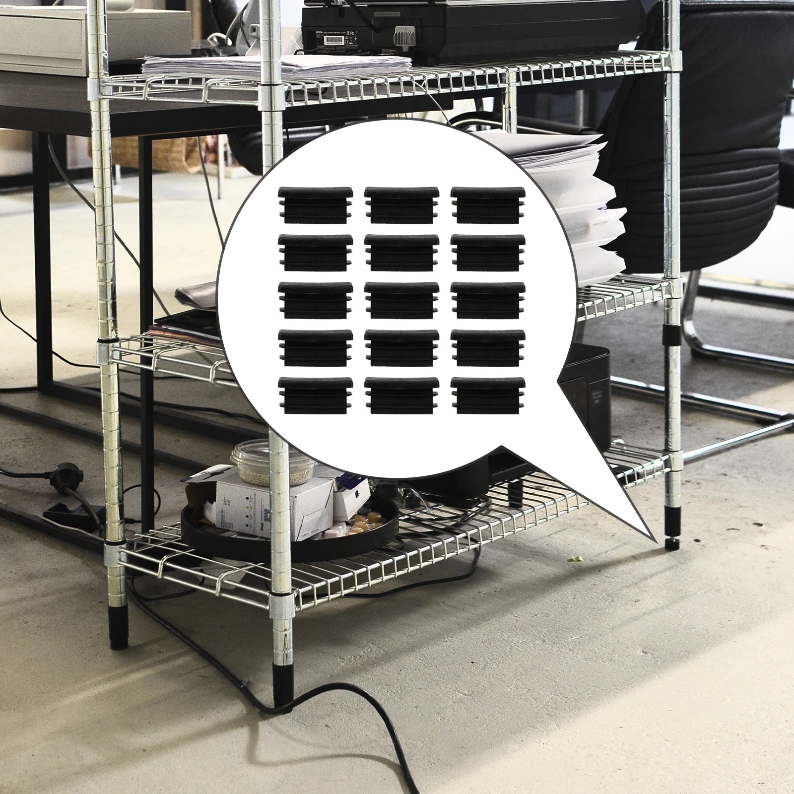 

100pcs Square Furniture Leg Plug Black Pvc End Cap For Table Chair Glide Insert Durable Tubing Bung Finishing Plug Hardware