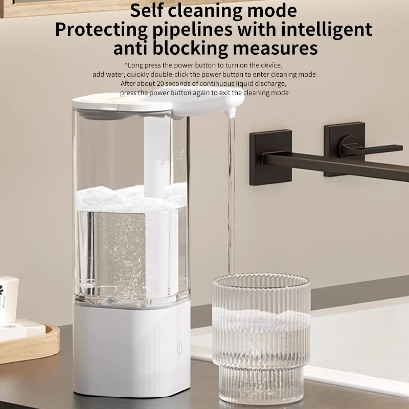 550ml Kitchen Automatic Liquid Soap Dispenser USB Rechargeable AutoSensing Touchless Hand Sanitizer Dispenser Bathroom Dispenser