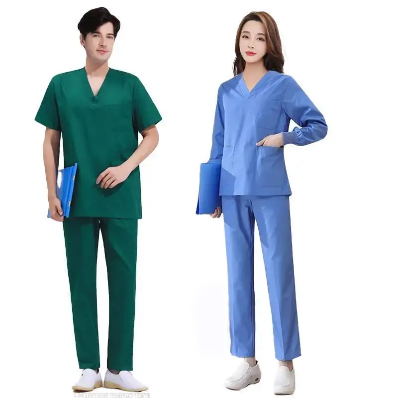 Uniforme d'infirmière en coton pour femmes, blouses médicales, accessoires de soins chirurgicaux, costume de chirurgie clinique, vêtements de travail, nouvelle collection