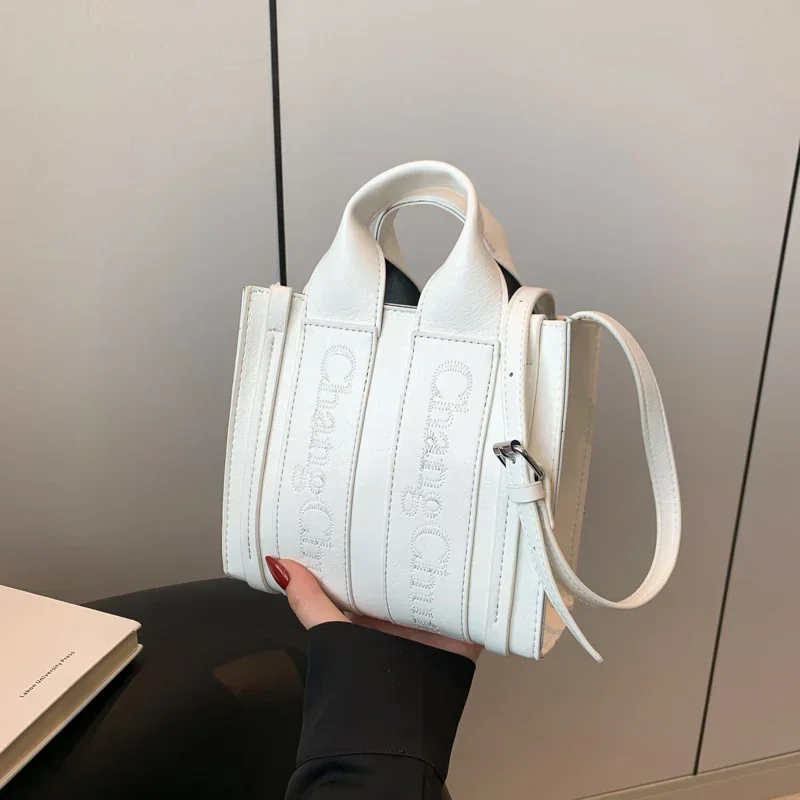 Letter Sewing Solid Fashion PU Hand Bags Buckle Versatile Shoulder Bags 2024 Hot Sale Crossbody Bags for Women  Bolsas Femininas