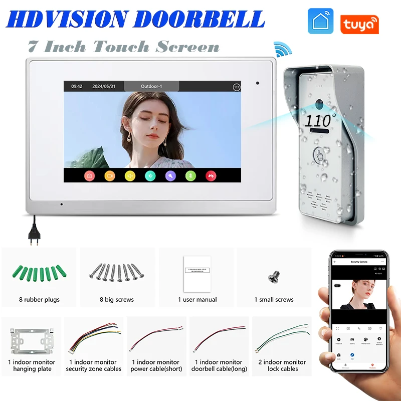 

Wifi Tuya Villa Building Video Intercom IP Intercom System Phone Audio Tuya APP Unlocking Remotely