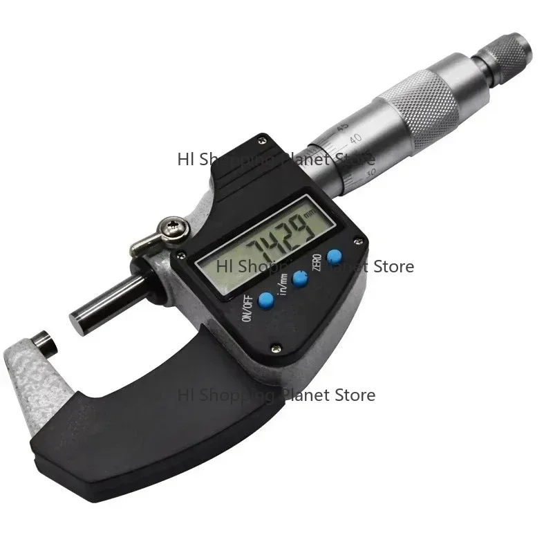 Digital micrometer 0-25mm 25-50mm 50-75mm 75-100mm Electronic micrometer chrome plated measuring tool