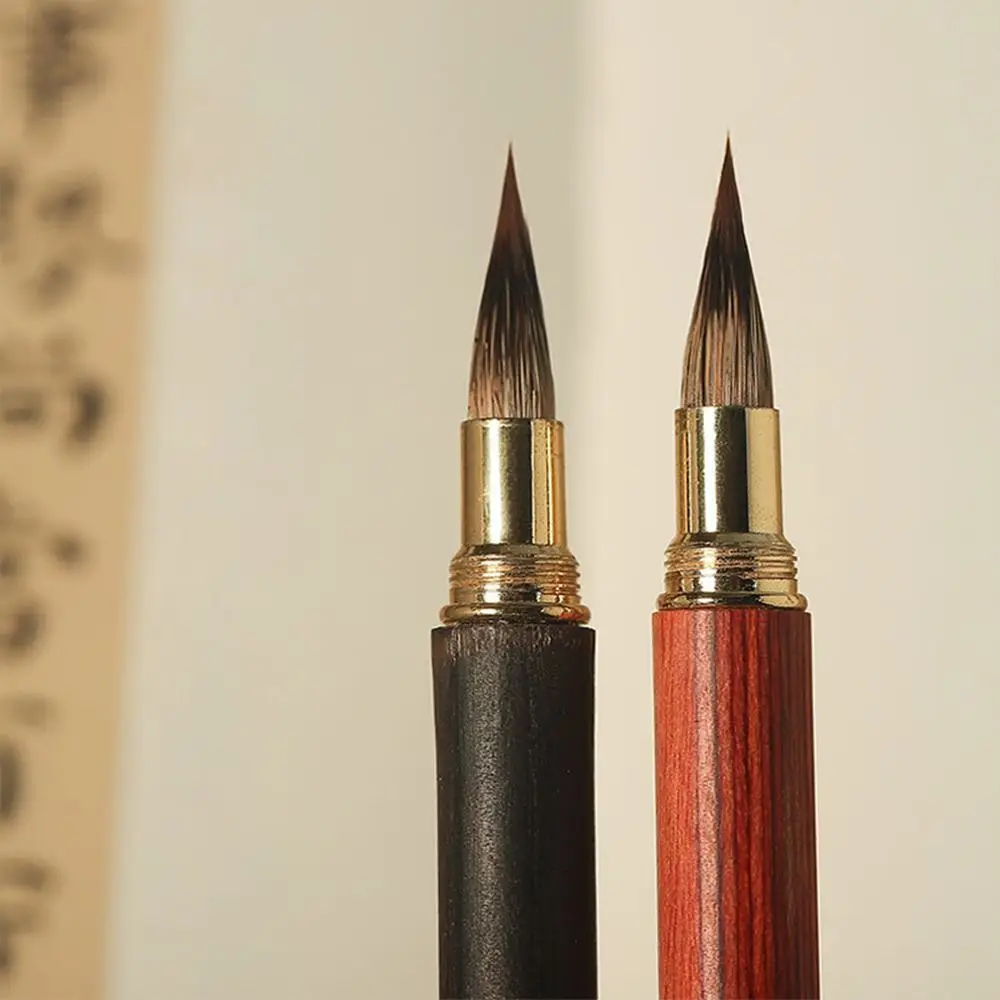Calligraphy Brush Art Paint Brush Chinese Brushes Oil Painting Script Writing Brush Wooden Handle Wolf Hair