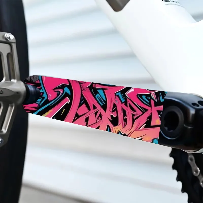 Set of 1 Pair: Custom Graffiti Bicycle Crank Decorative Stickers—Perfect for Bicycle Art Decorations