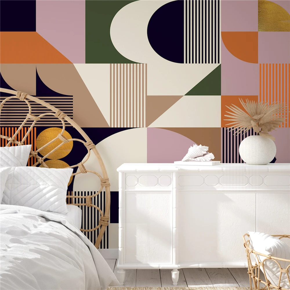 

Custom Cube brick wall papers home decor Murals Wallpaper for Living Room TV Background Wall Papers For Walls bedroom stickers