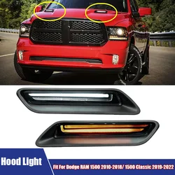 Car Accessories 2Pcs/Pair LED Hood Lights Car Led Turn Signal Lamp Fit For Dodge RAM 1500 Sport 2010-2018 1500 Classic 2019-2022