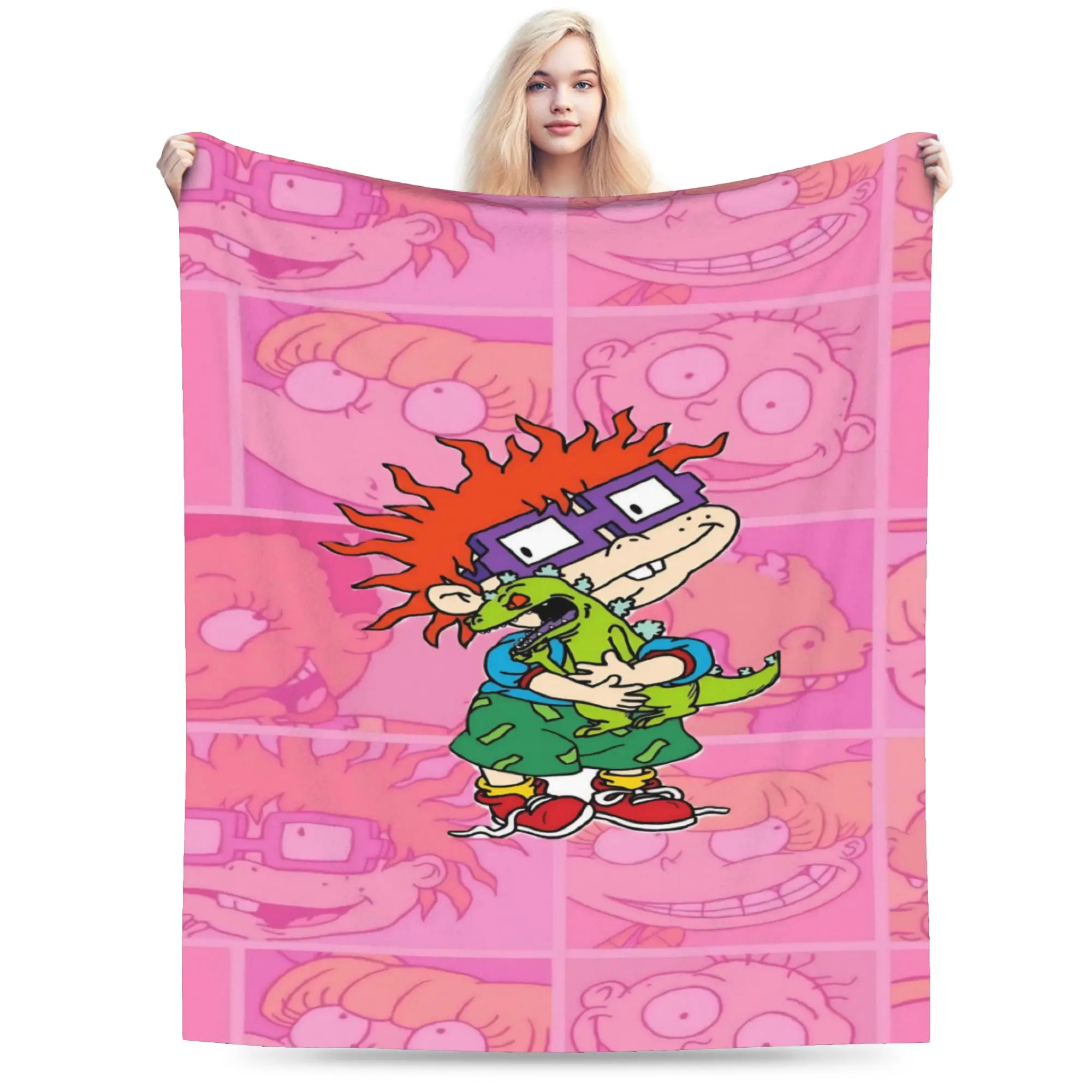 Cartoon R-Rugrats Blanket Multiple Sizes Cozy and Lightweight  Throw Blankets for Sofa Couch and Bed