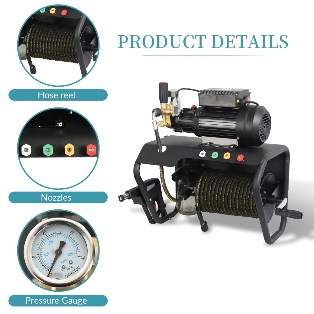 Sonlin Wall Mount High Pressure Washer 110V 2800W 170 Bar 2500 PSI Electric Pressure Washer Machine for Cleaning Home Garden