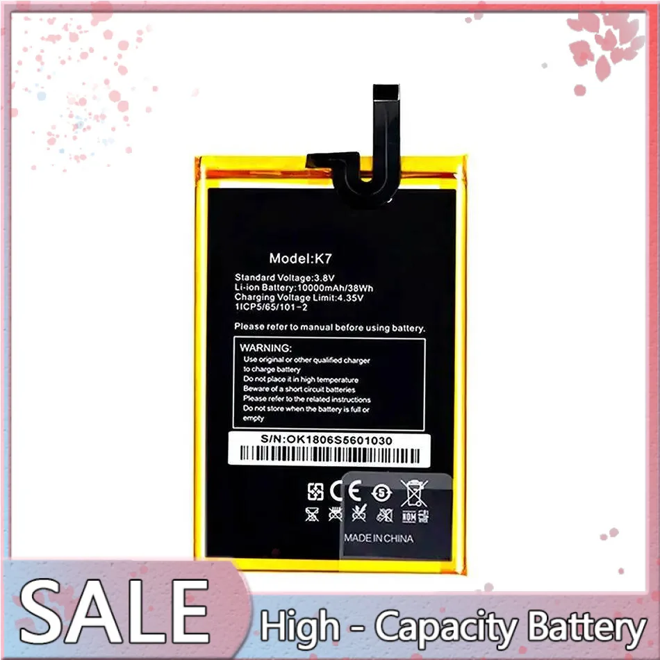 

Mobile Phone Battery Durable 10000mAh For Oukitel K7 Reliable Replacement