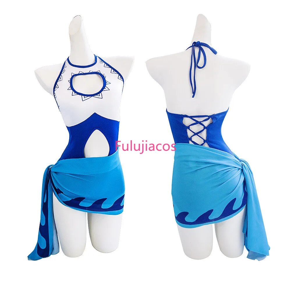 

Fulujiacos Game LOL Miss Fortune The Bounty Hunter Cosplay Costume Swimsuit Beach Bikini