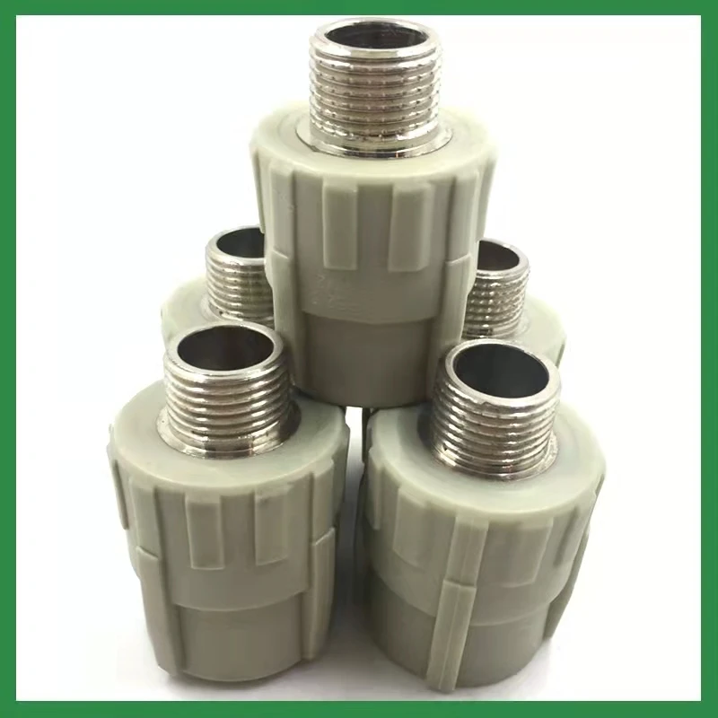 Gray PPR outer wire directly 1/2 3/4 1 inch 1.2 inch 1.5 inch 2 inch 7590 direct connector ppr water pipe fittings