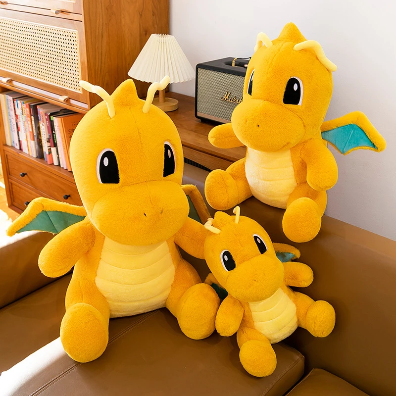 35-80cm Pokémon Dragonite Plush Toys Cute Large Cartoon Pokemon Plushie Anime Birthday Pillow Doll Stuffed Gift for Kids Xmas