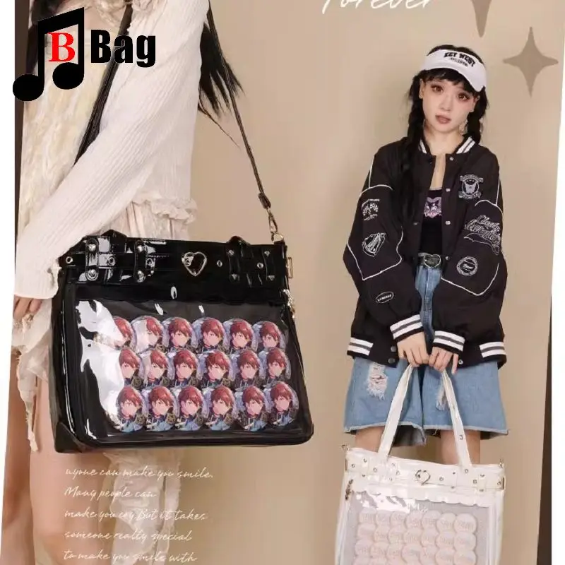 Subculture punk Goth Spice Girl Women handbag Nichichang Harajuku Y2K One shoulder large capacity female Ita Bags Computer bag