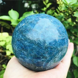 60mm Natural Blue Apatite Ball Sphere Quartz Crystal Mineral Healing For Home Decoration Gift