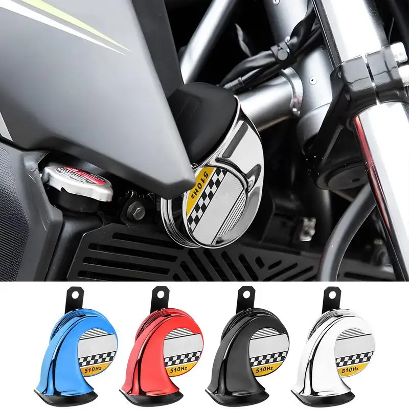 Loud Motorcycle Horn 115DB Waterproof Electric Air Horn For Motorcycle Snail Air Horn Siren Loud Sound For Truck Motorcycle