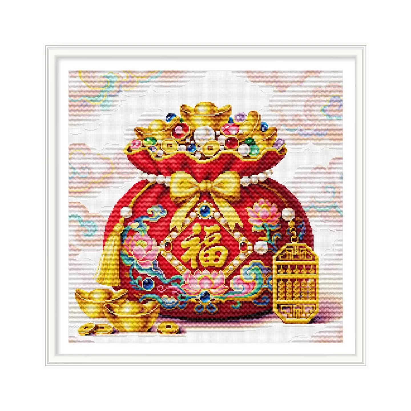 

lucky bag 14CT 11CT Stamped Cloth Needlework,DIY Living Room Printed Cross Stitch,Set For Embroidery Kit With Threads Drawing