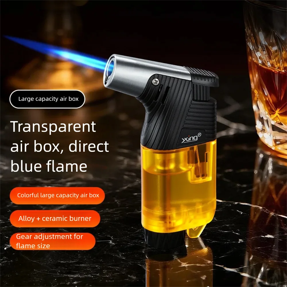 888Extremely cheap plastic elbow transparent visible air chamber electronic press inflation straight forward windproof lighter