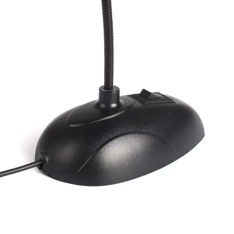 3.5mm Plug Stand Mini Studio Speech Microphone Gooseneck Wired Microphone Flexible for Computer PC Desktop Notebook Accessories