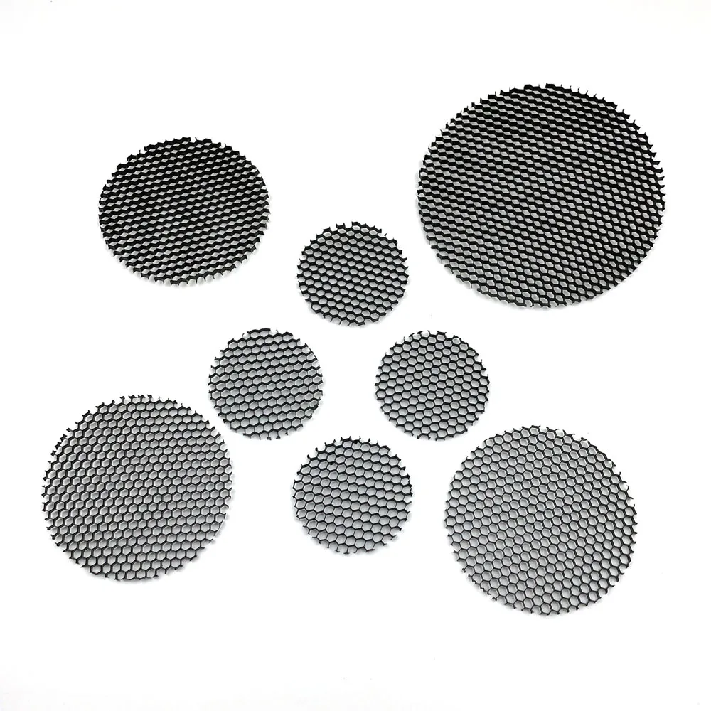 2pcs 25 30 35 40 45 50 55 60 - 100 MM LED Light Shade Hood Downlight Spotlight Round Honeycomb Mesh Cover Black Anti-glare