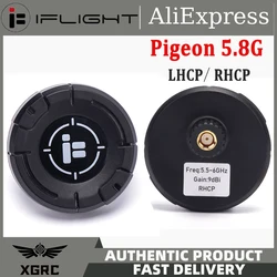 IFlight Pigeon 5.8G Circular Polarization Directional 9dBi Gain FPV Patch Antenna RP-SMA LHCP RHCP with 2PCS 45 Degree Adapter