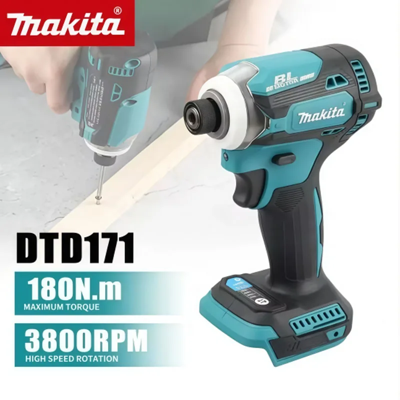 

Аккумуляторный ударный шуруповерт Makita DTD171, 3600 об/мин, с LED-подсветкой, без АКБ и ЗУ, электроинструмент для закручивания и сверления