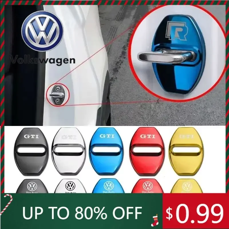 

Для VW Volkswagen Jetta MK5 Golf, 4 шт., накладки на замки дверей из нержавеющей стали, защитные чехлы для Volkswagen Golf Bora Jetta Beetle