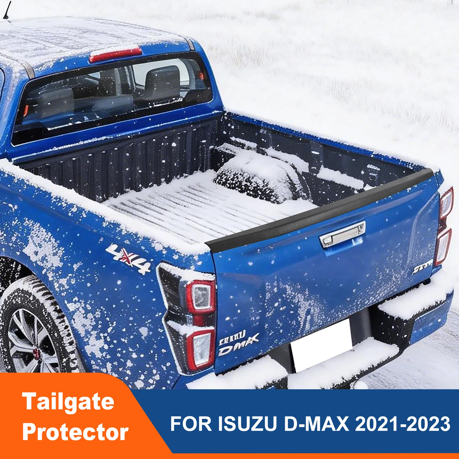 

Matte Black Rear Gate Protector Cap Trim Tailgate Cover for ISUZU D-MAX 2021 2022 2023 years Auto Part Car Styling Accessories