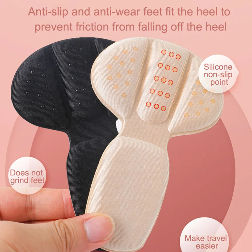 2pcs Shaped Heel Sticker High Heels Pad Half Yard Adjustment Size Liner Grips Protector Pain Relief Inserts Anti Slip Cushions