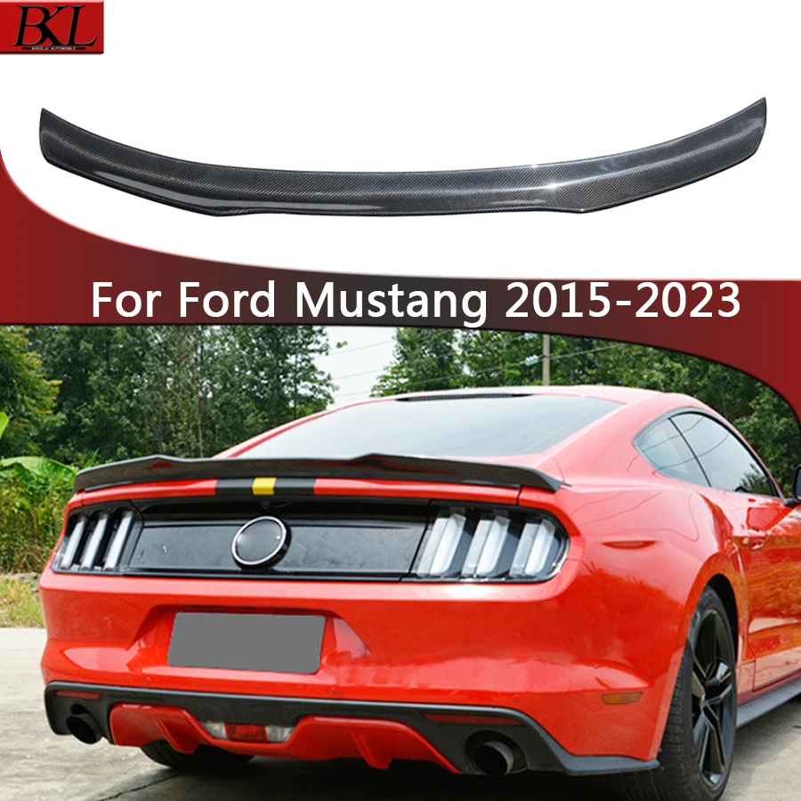 

For Ford Mustang 2015 GT high quality carbon fiber tail Finns rear trunk spoiler guide wing rear wing upgraded body kit