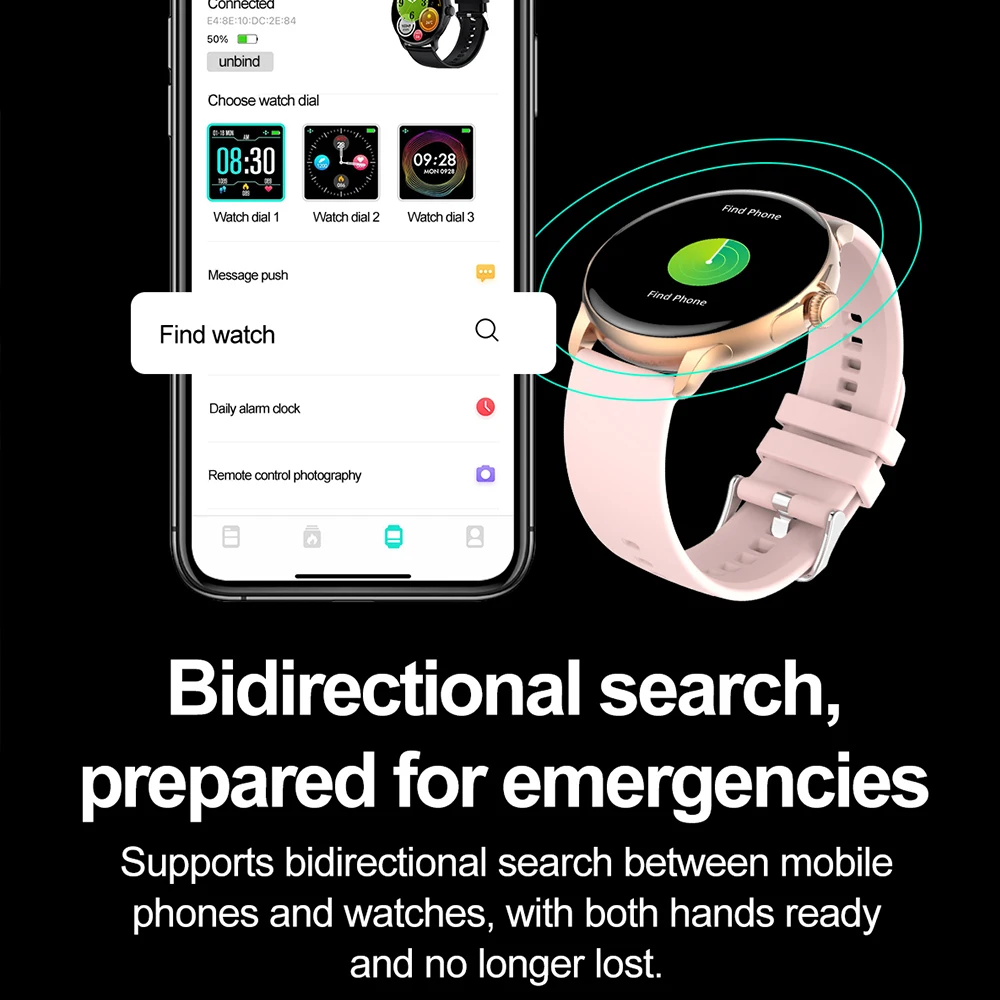 Men's Smart Watch with AMOLED Touch Screen