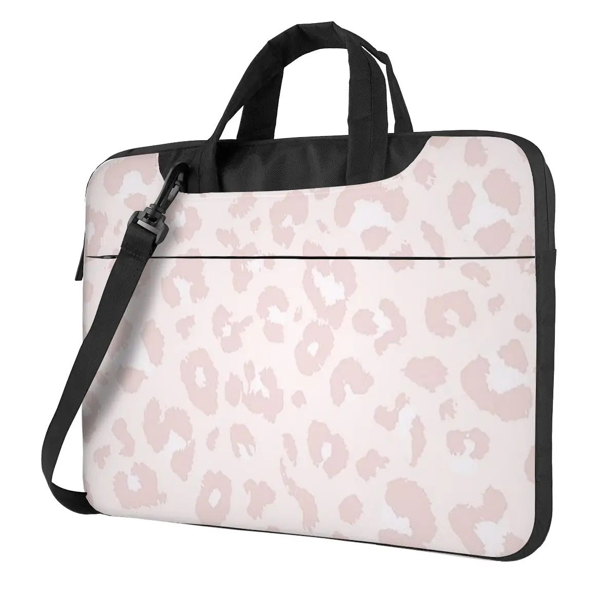 Light Leopard Pattern Crossbody Laptop Bag Case Computer Bag Resistant Protective Notebook Pouch for Macbook Pro Lenovo