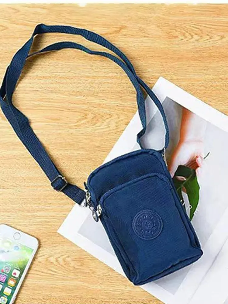 Fashion Simple Crossbody Coin Wristlet Hanging Neck Running Sports Casual Bag For Men For Women Large Capacity