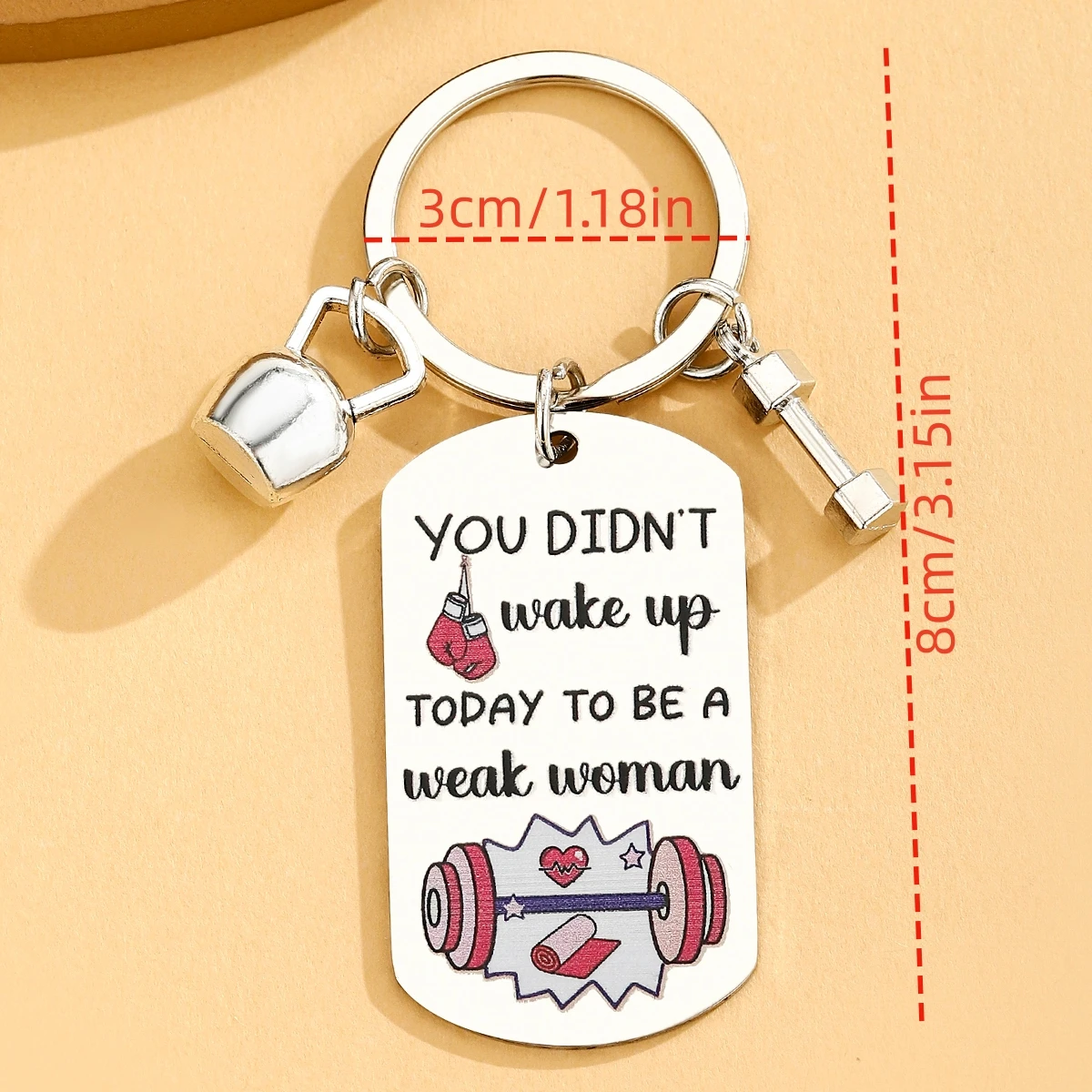 Gym Accessories for Women Fitness Gifts for Women Men Sports Lover Present Keychain Weight Loss Weightlifting Gift