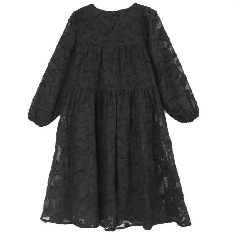 Girls' Dresses Long Sleeve White Black Dress For Girls Teens Fall Winter Clothes Size 12-14 6 7 8 9 10 11 13 15 16 17 18 20 Year