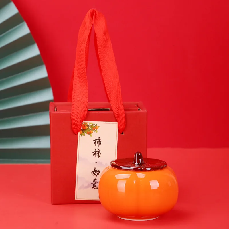 Good Luck Tea Set Persimmon Kung Fu   pot Home Office  Ceremony Gifts