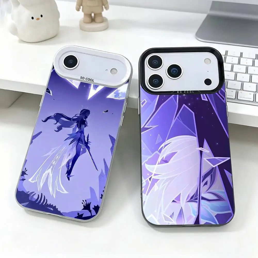 

Impact Genshin S-Skirk Games Phone Case For iPhone 17,16,15,14,13,12,11 Plus,Pro Max,XS,Colorful Silver Cover